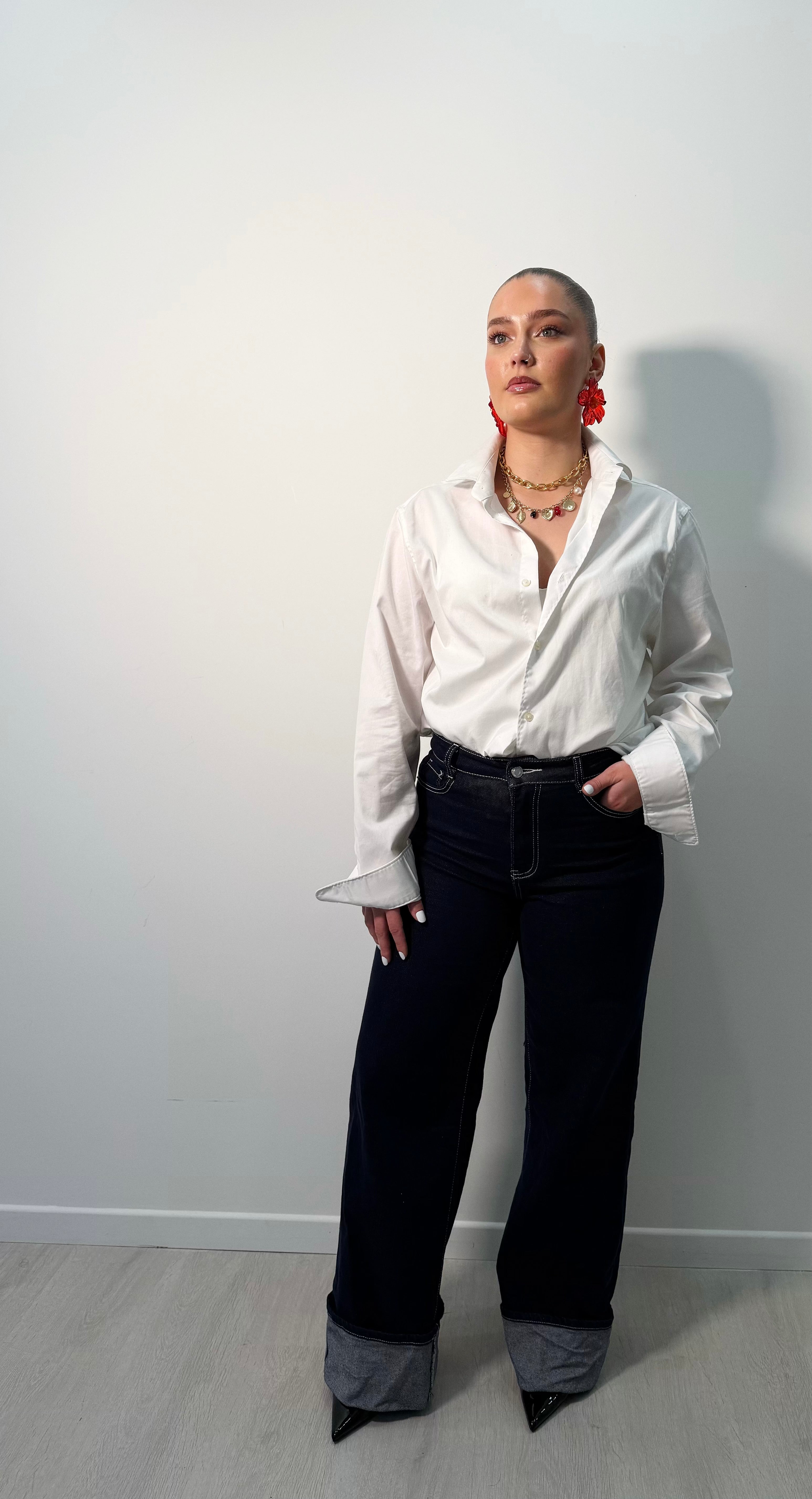 Jean droit taille haute