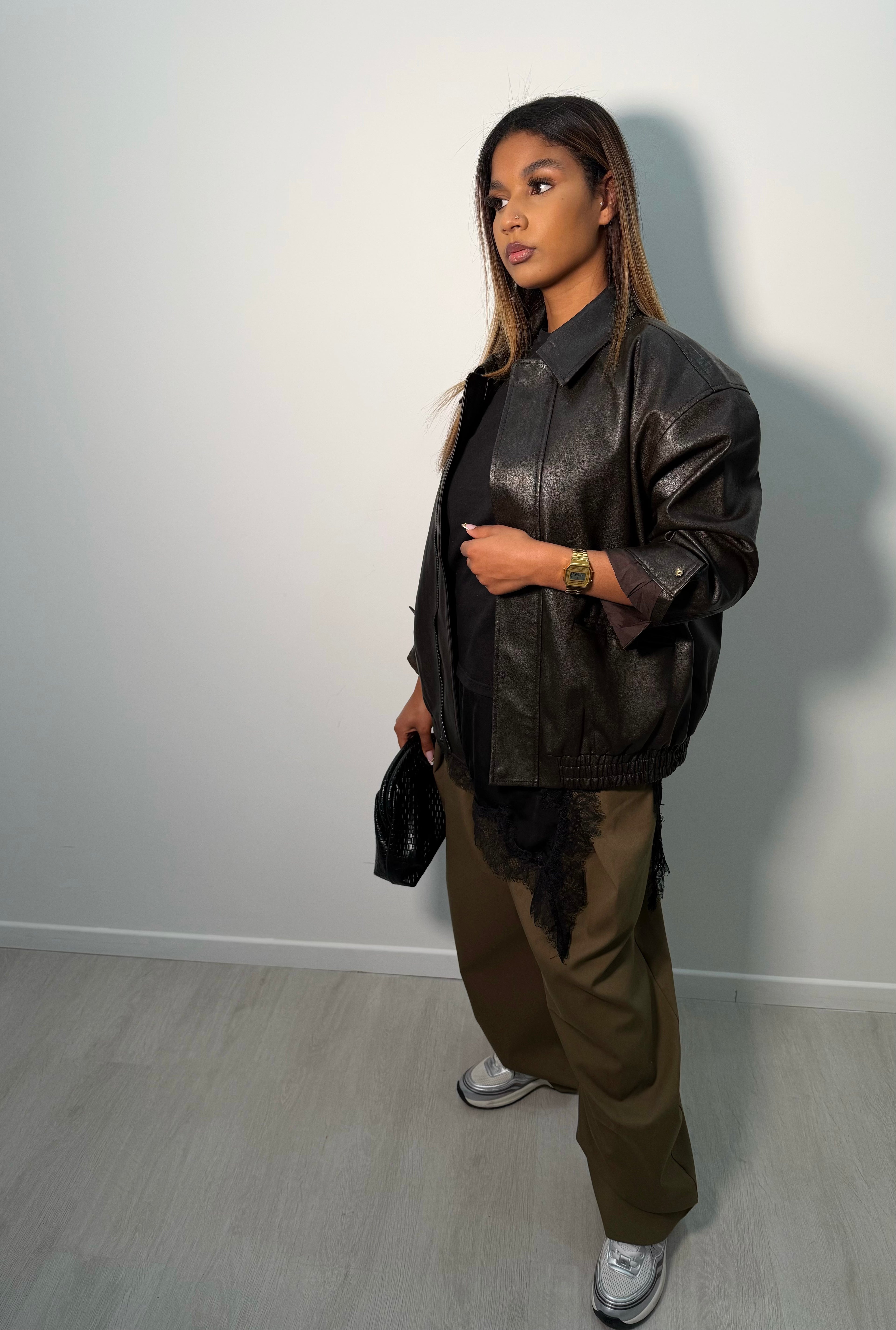 Veste oversize similicuir